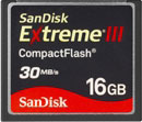 Sandisk Extreme III CompactFlash 16GB (PIX00023166) Sandisk Extreme III CompactFlash 16GB (PIX00023166)